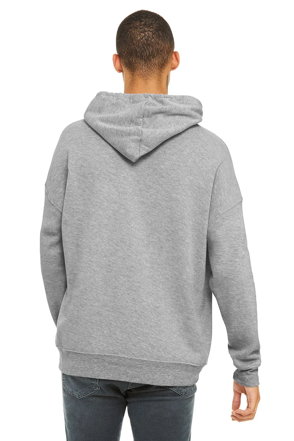 Bella   Canvas Mens Sponge Fleece Hooded Sweatshirt Hoodie w/ Pouch Pocket - Heather Grey
