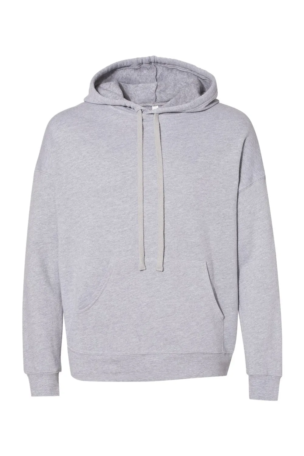 Bella   Canvas Mens Sponge Fleece Hooded Sweatshirt Hoodie w/ Pouch Pocket - Heather Grey