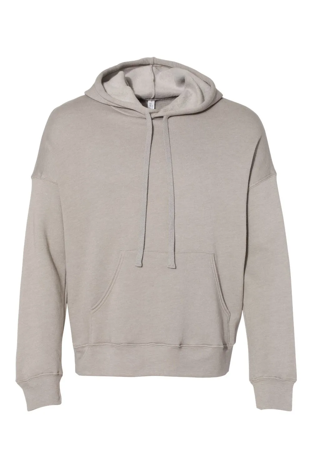 Bella   Canvas Mens Sponge Fleece Hooded Sweatshirt Hoodie w/ Pouch Pocket - Heather Stone