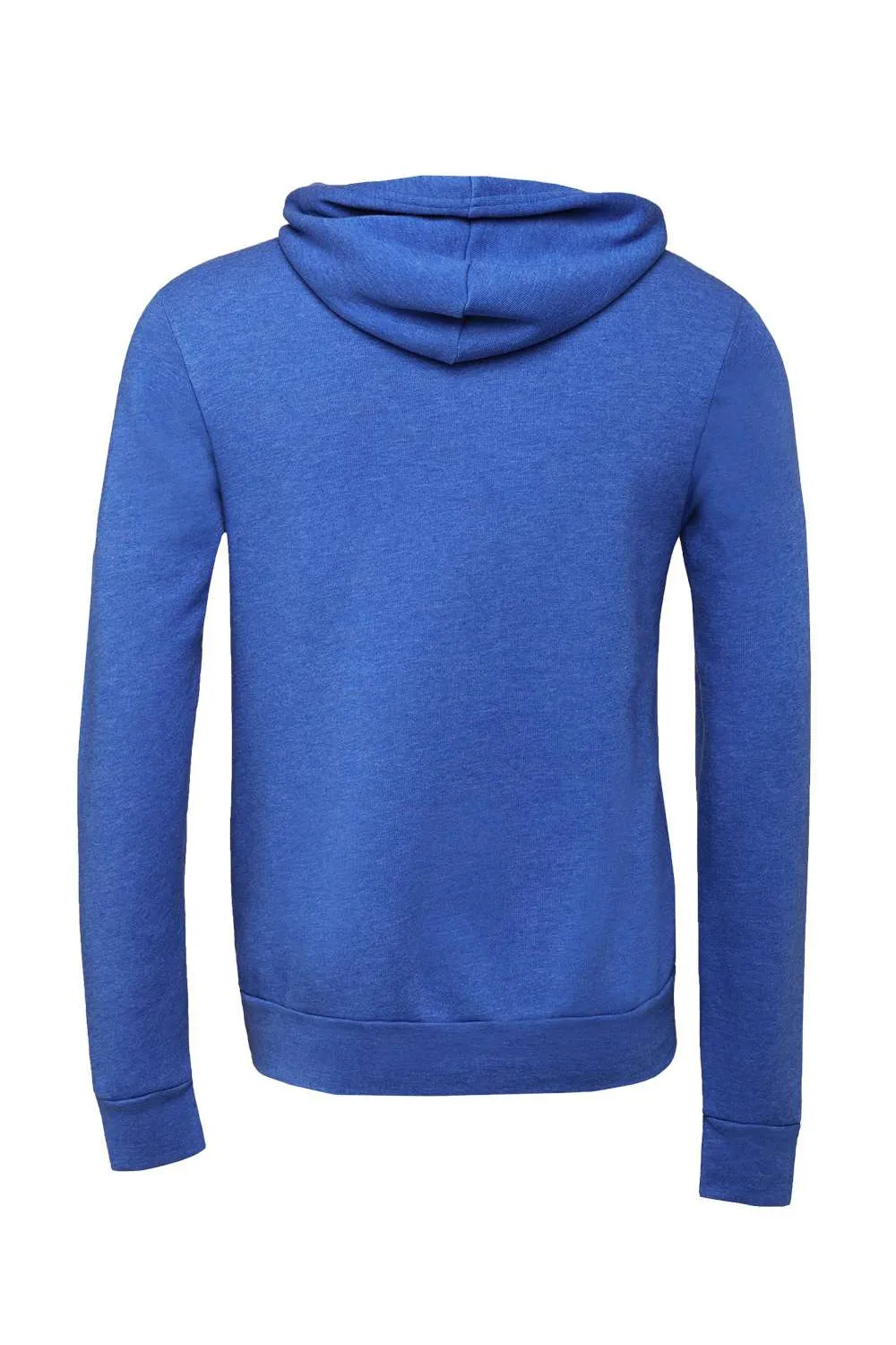 Bella   Canvas Mens Sponge Fleece Hooded Sweatshirt Hoodie w/ Pouch Pocket - Heather True Royal Blue