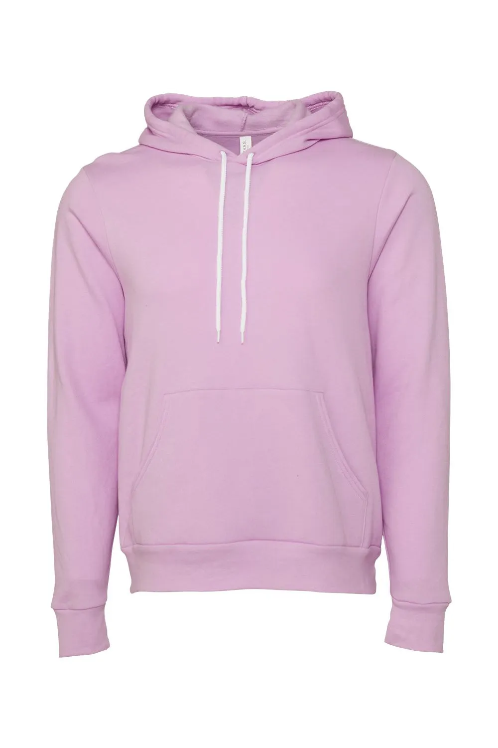 Bella   Canvas Mens Sponge Fleece Hooded Sweatshirt Hoodie w/ Pouch Pocket - Lilac Purple