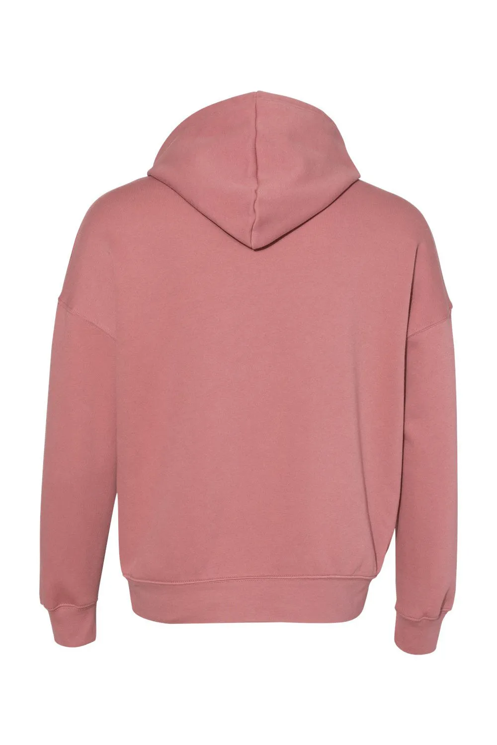 Bella   Canvas Mens Sponge Fleece Hooded Sweatshirt Hoodie w/ Pouch Pocket - Mauve