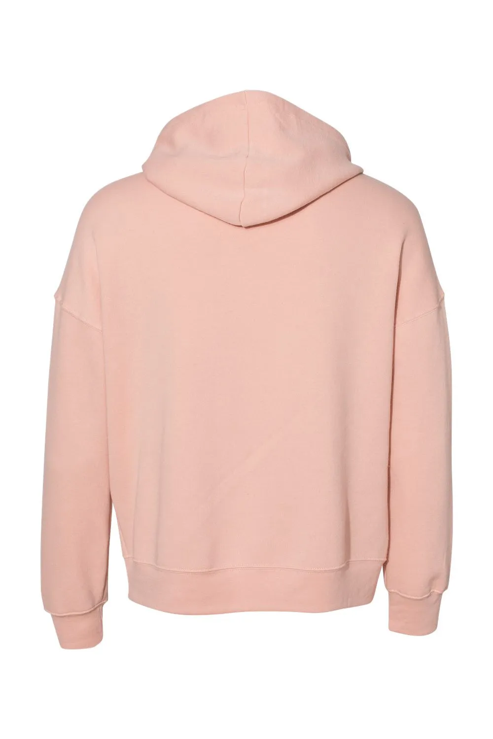 Bella   Canvas Mens Sponge Fleece Hooded Sweatshirt Hoodie w/ Pouch Pocket - Peach