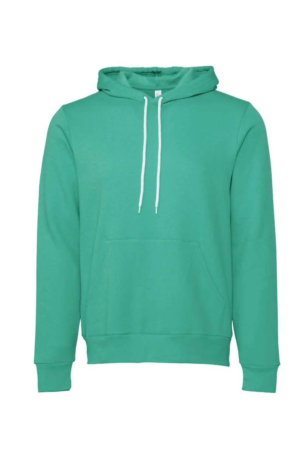 Bella   Canvas Mens Sponge Fleece Hooded Sweatshirt Hoodie w/ Pouch Pocket - Teal Green