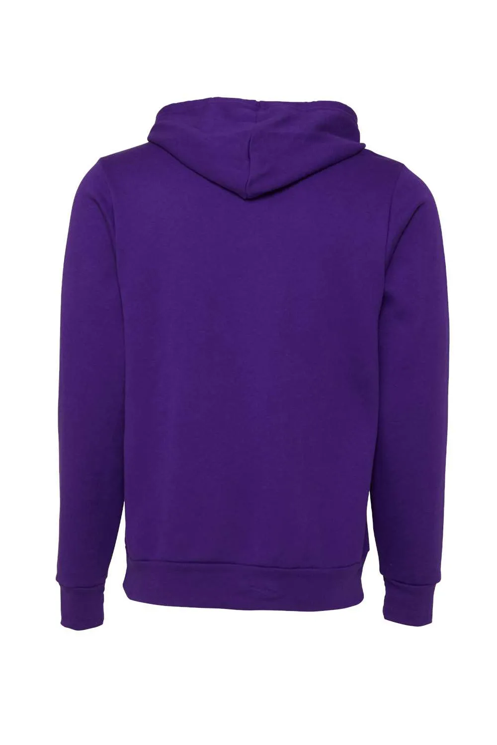 Bella   Canvas Mens Sponge Fleece Hooded Sweatshirt Hoodie w/ Pouch Pocket - Team Purple