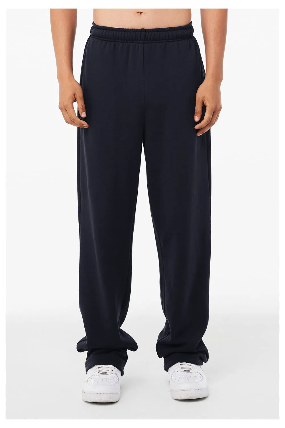 Bella   Canvas Mens Straight Leg Sweatpants w/ Pockets - Navy Blue
