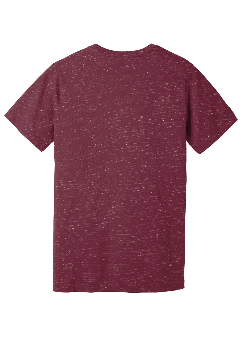 Bella   Canvas Mens Textured Jersey Short Sleeve V-Neck T-Shirt - Maroon Marble