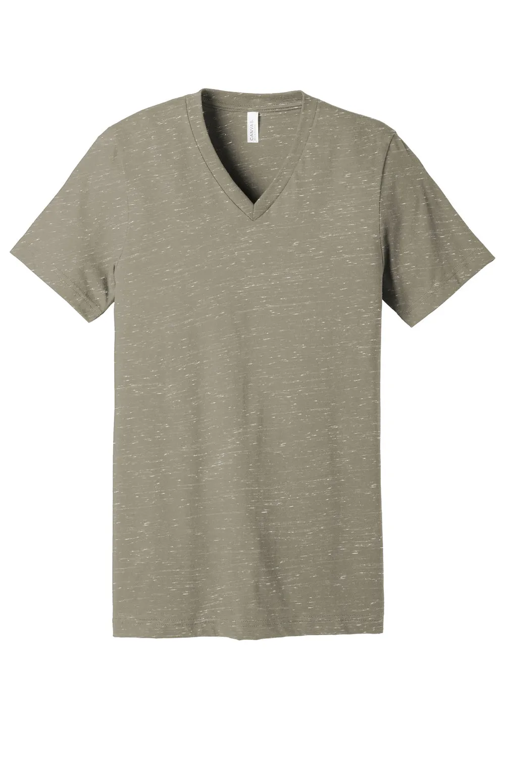 Bella   Canvas Mens Textured Jersey Short Sleeve V-Neck T-Shirt - Stone Marble