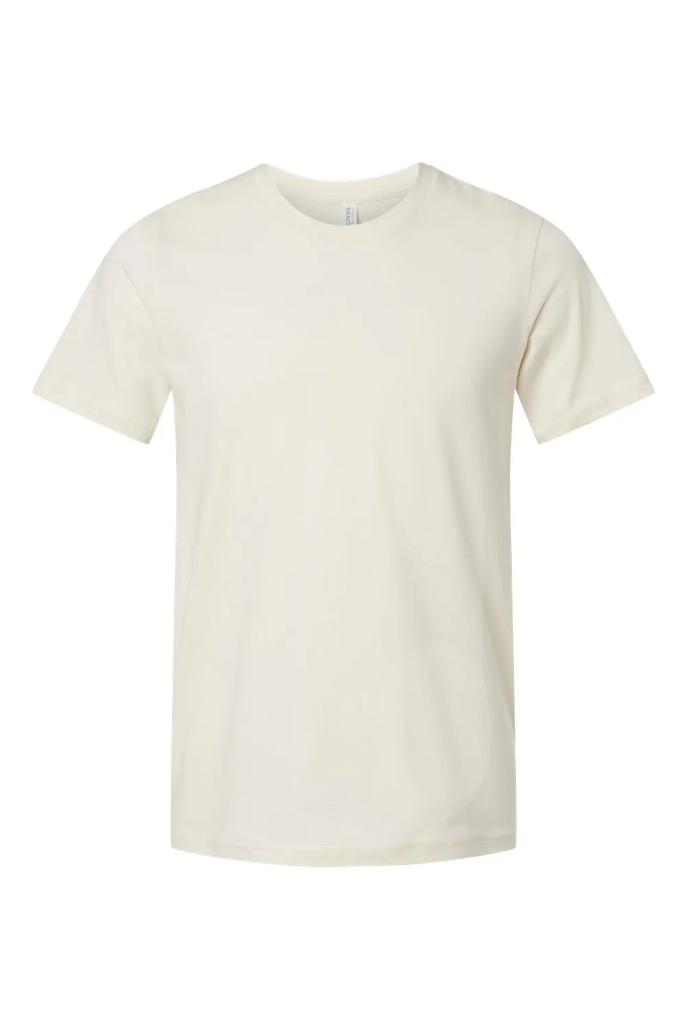 Bella   Canvas Mens USA Made Jersey Short Sleeve Crewneck T-Shirt - Natural - Closeout