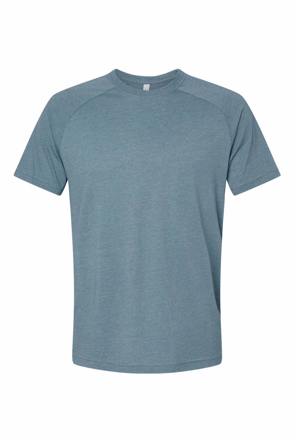 Bella   Canvas Mens CVC Raglan Short Sleeve Crewneck T-Shirt - Heather Slate - Closeout