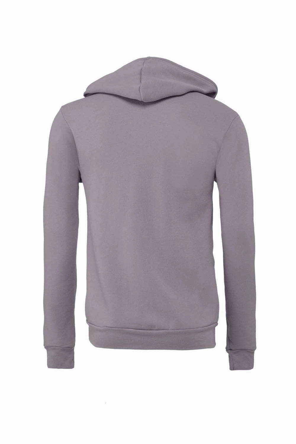 Bella   Canvas Mens Fleece Full Zip Hooded Sweatshirt Hoodie w/ Pockets - Storm Grey