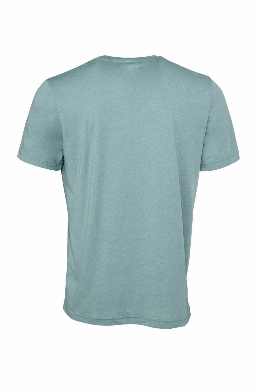 Bella   Canvas Mens Heather CVC Short Sleeve Crewneck T-Shirt - Heather Blue Lagoon