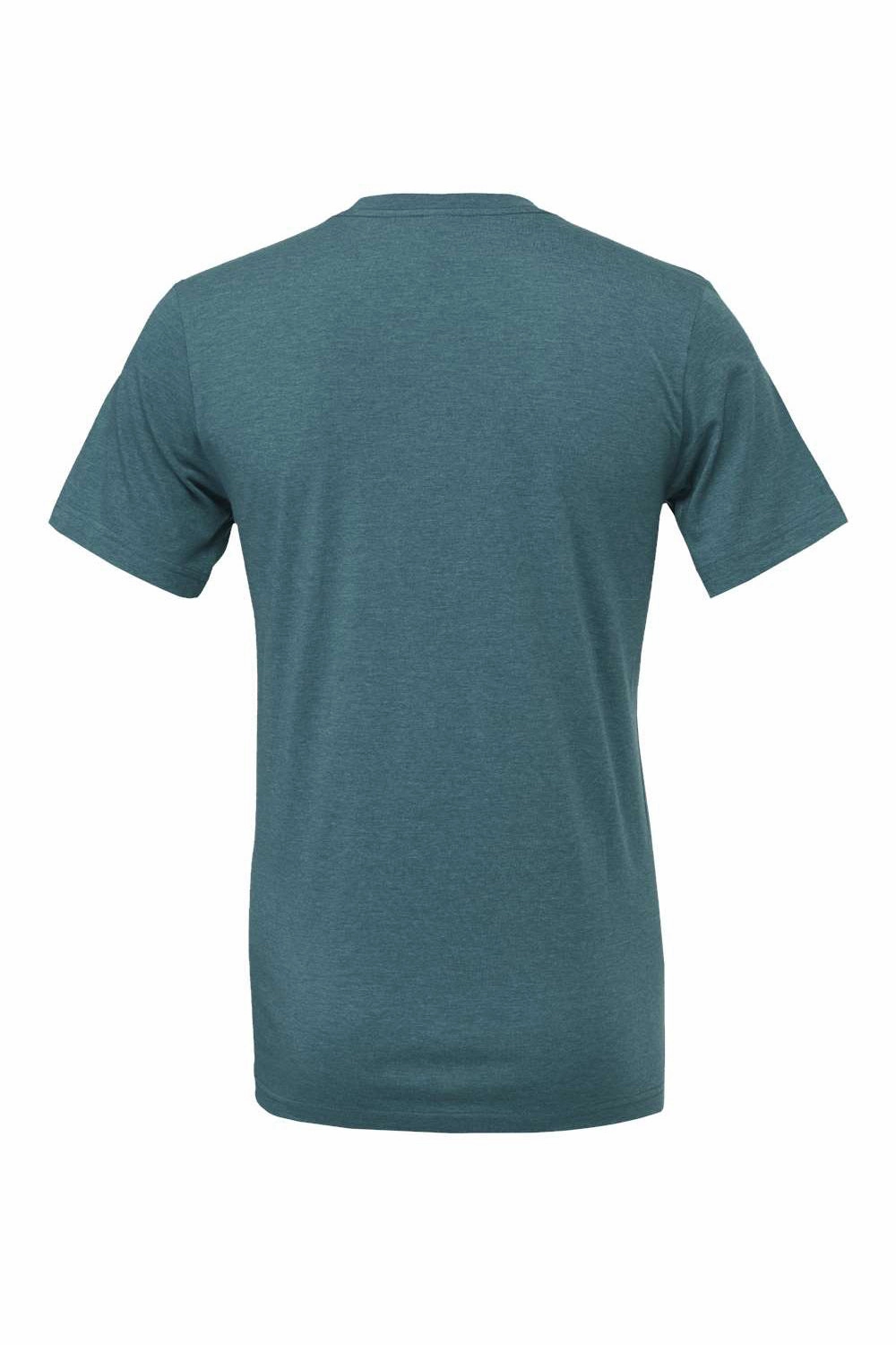 Bella   Canvas Mens Heather CVC Short Sleeve Crewneck T-Shirt - Heather Deep Teal Blue
