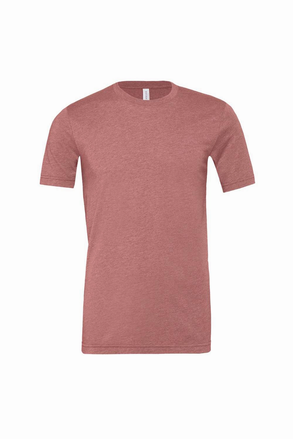 Bella   Canvas Mens Heather CVC Short Sleeve Crewneck T-Shirt - Heather Mauve