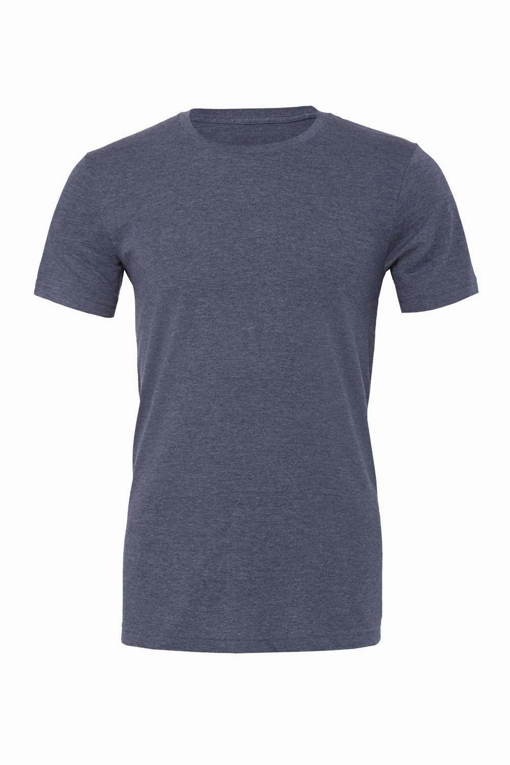 Bella   Canvas Mens Heather CVC Short Sleeve Crewneck T-Shirt - Heather Navy Blue