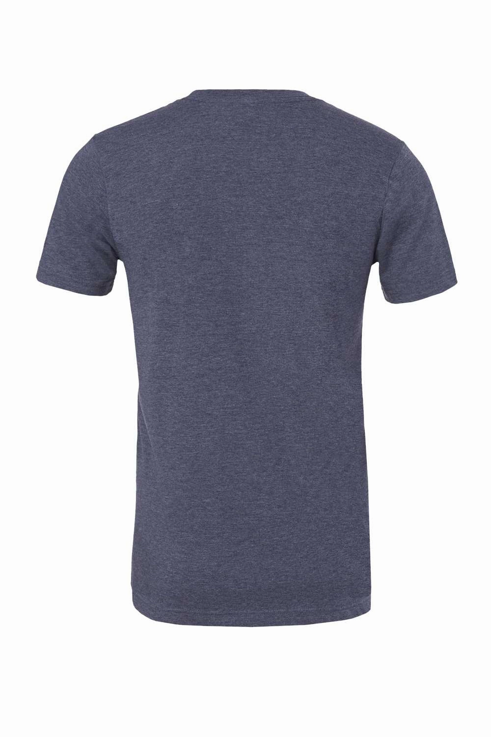 Bella   Canvas Mens Heather CVC Short Sleeve Crewneck T-Shirt - Heather Navy Blue