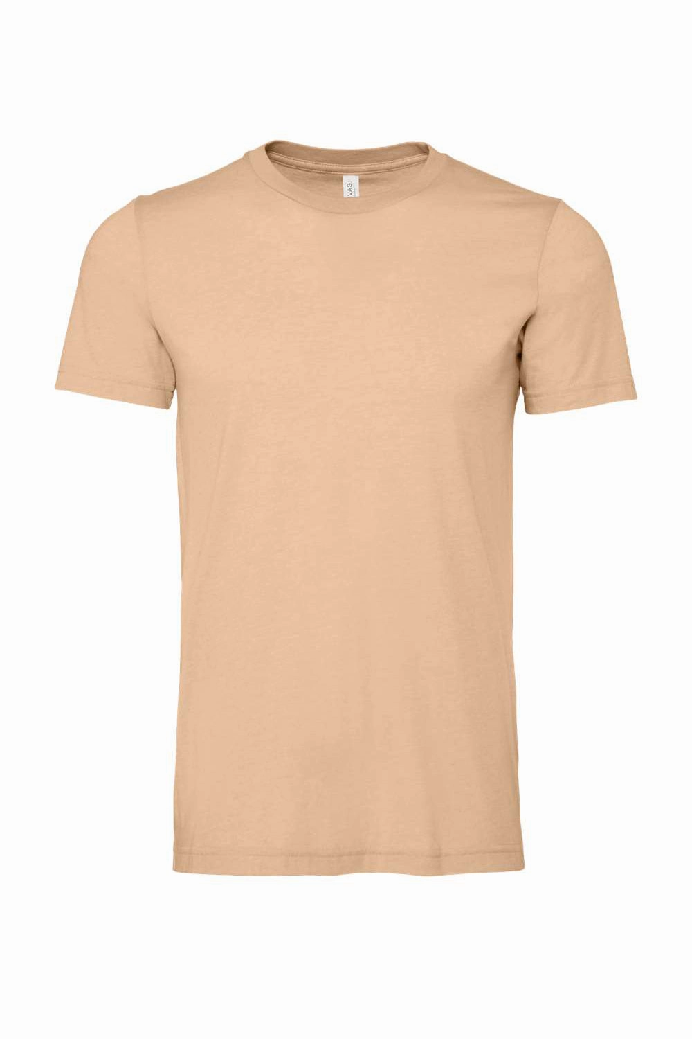 Bella   Canvas Mens Heather CVC Short Sleeve Crewneck T-Shirt - Heather Sand Dune