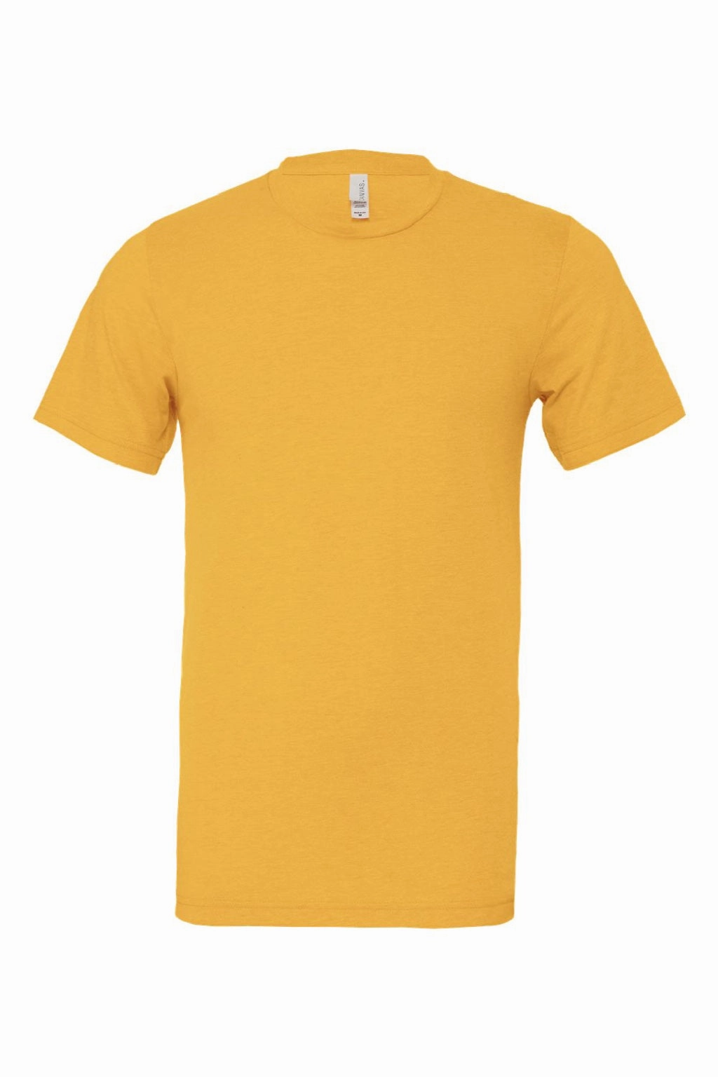 Bella   Canvas Mens Heather CVC Short Sleeve Crewneck T-Shirt - Heather Yellow Gold