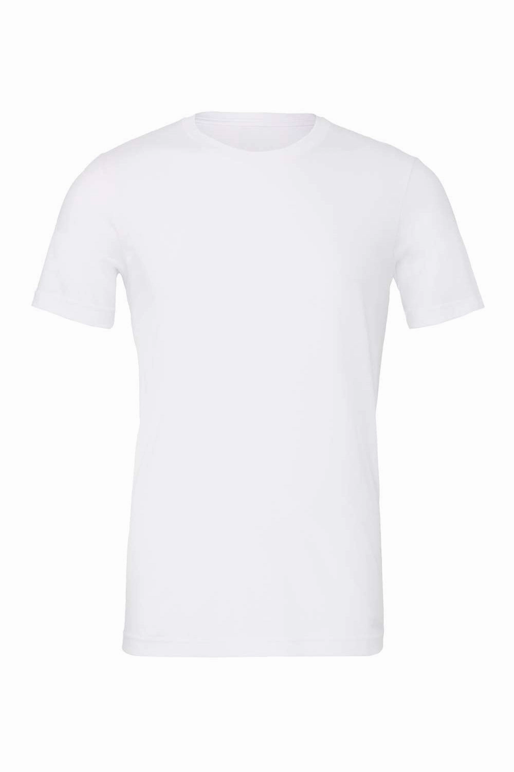 Bella   Canvas Mens Heather CVC Short Sleeve Crewneck T-Shirt - Solid White Blend