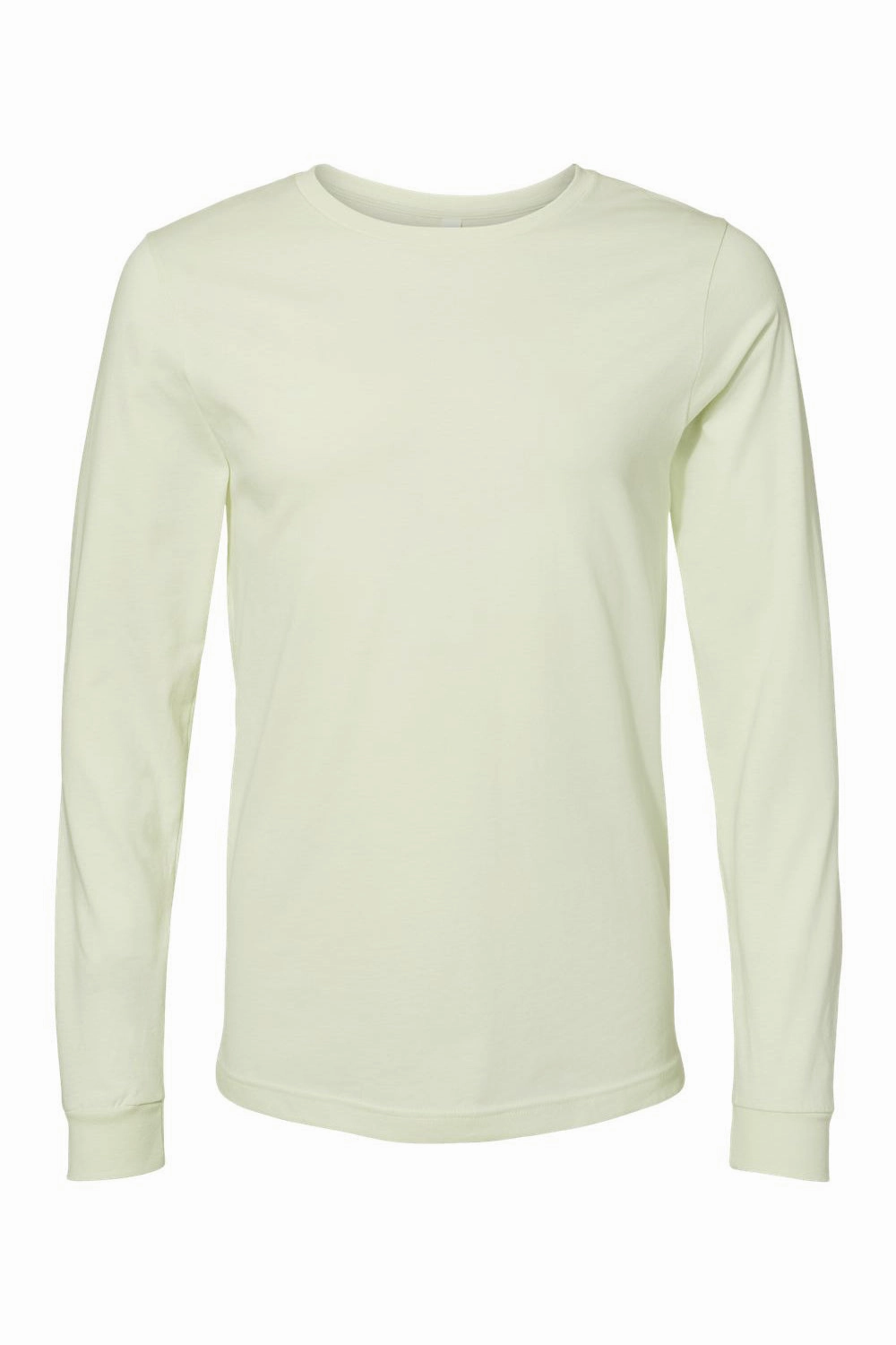 Bella   Canvas Mens Jersey Long Sleeve Crewneck T-Shirt - Citron