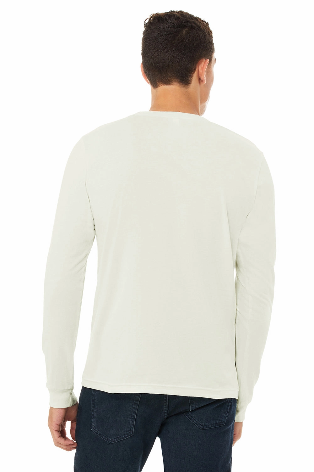Bella   Canvas Mens Jersey Long Sleeve Crewneck T-Shirt - Citron