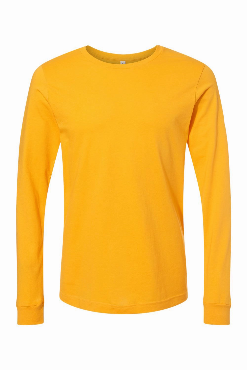 Bella   Canvas Mens Jersey Long Sleeve Crewneck T-Shirt - Gold