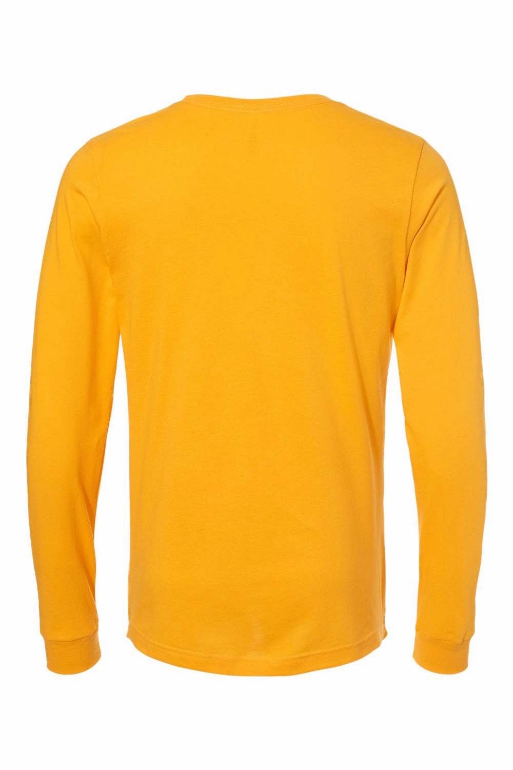 Bella   Canvas Mens Jersey Long Sleeve Crewneck T-Shirt - Gold