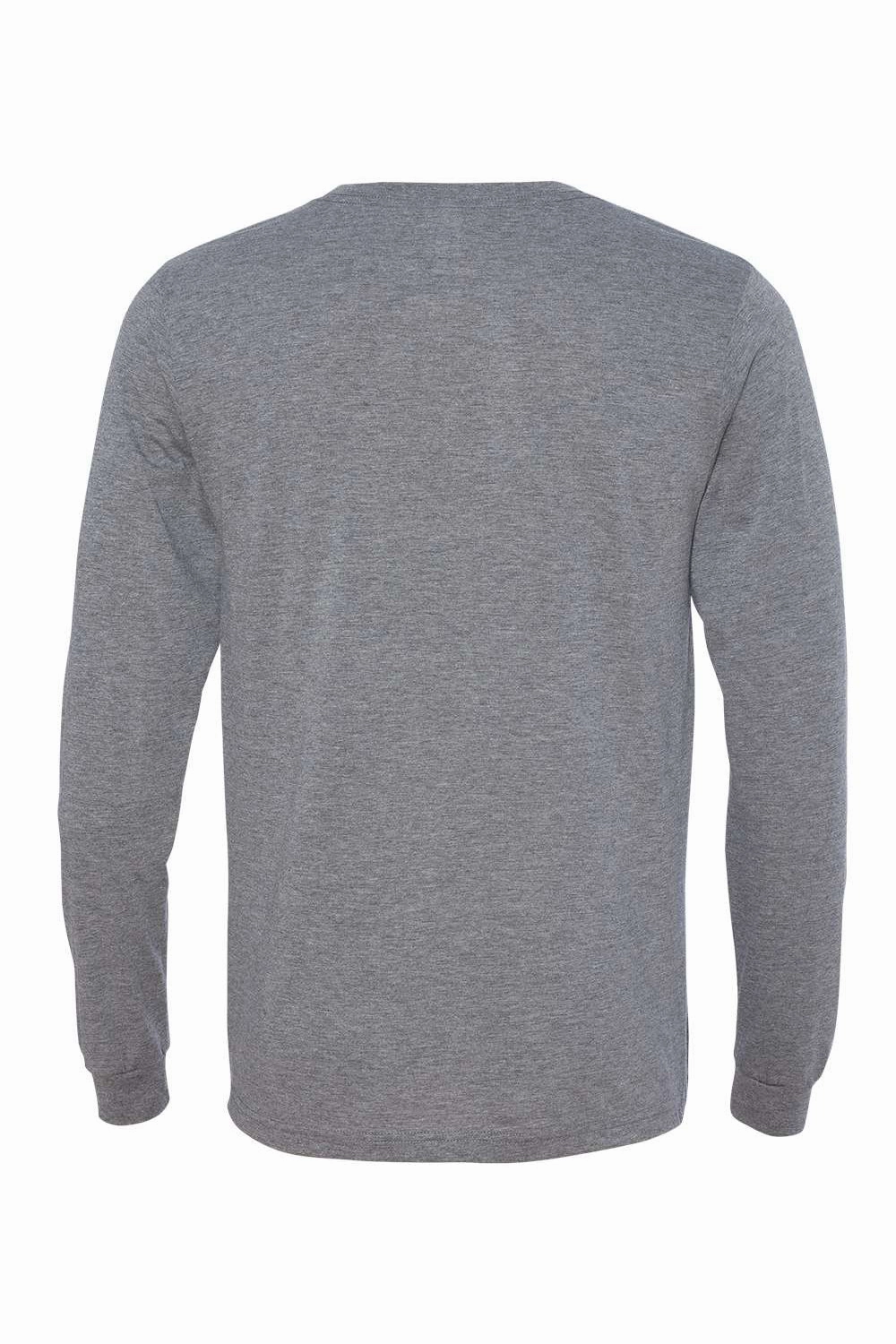 Bella   Canvas Mens Jersey Long Sleeve Crewneck T-Shirt - Grey Triblend