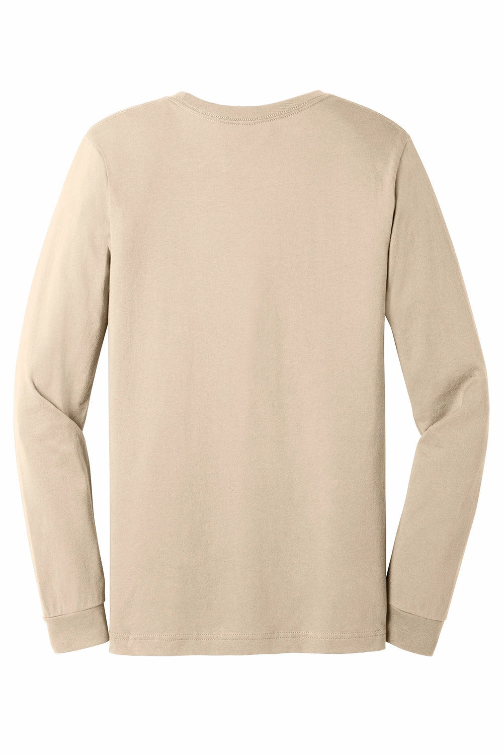 Bella   Canvas Mens Jersey Long Sleeve Crewneck T-Shirt - Natural