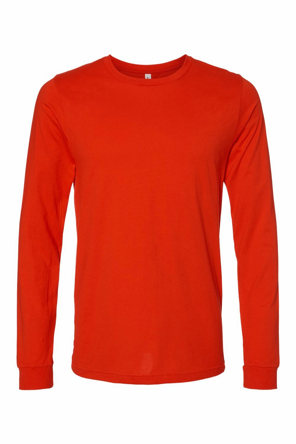 Bella   Canvas Mens Jersey Long Sleeve Crewneck T-Shirt - Poppy Red