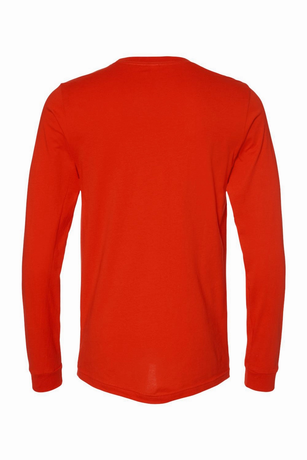 Bella   Canvas Mens Jersey Long Sleeve Crewneck T-Shirt - Poppy Red