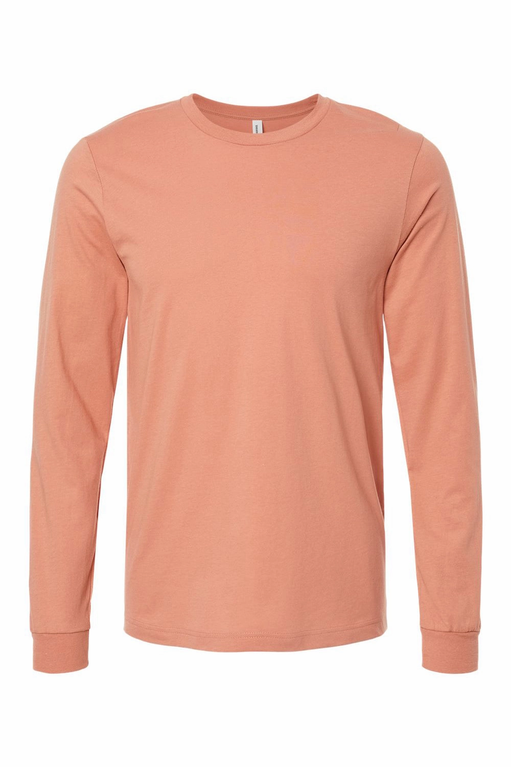 Bella   Canvas Mens Jersey Long Sleeve Crewneck T-Shirt - Terracotta