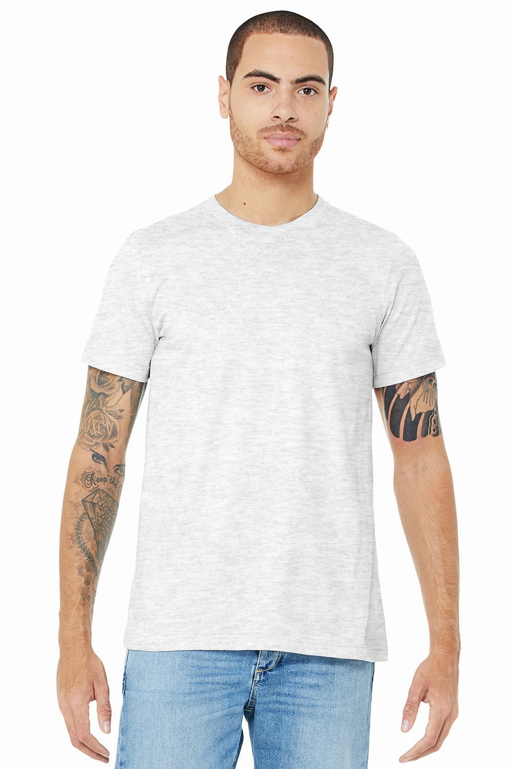 Bella   Canvas Mens Jersey Short Sleeve Crewneck T-Shirt - Ash Grey