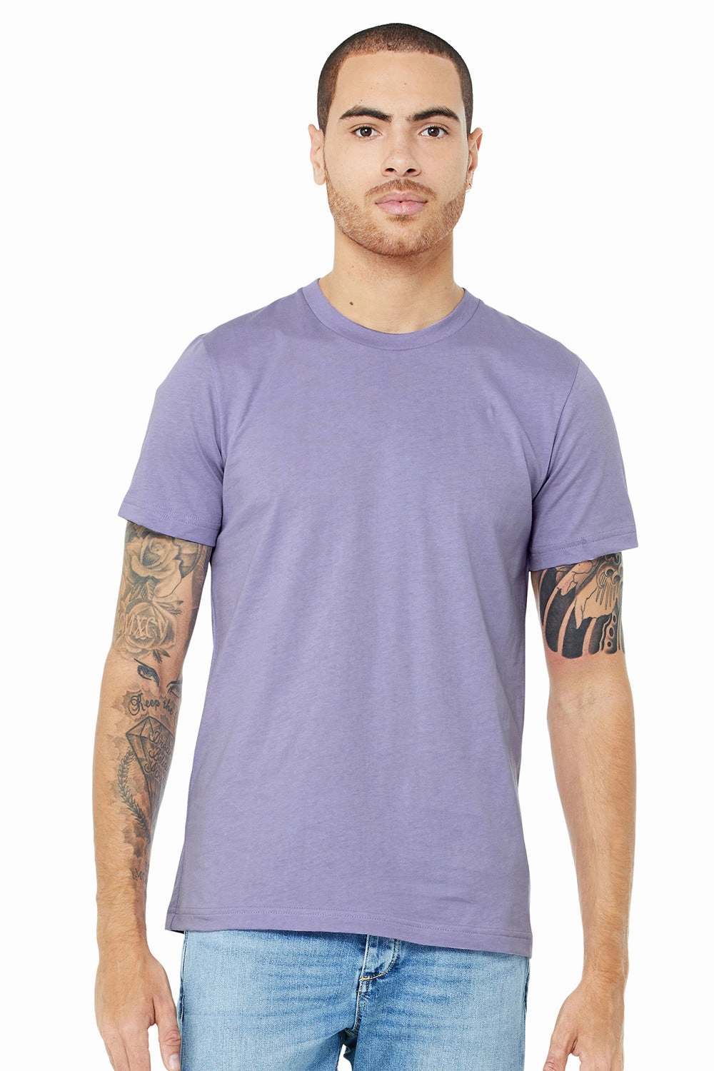 Bella   Canvas Mens Jersey Short Sleeve Crewneck T-Shirt - Dark Lavender Purple