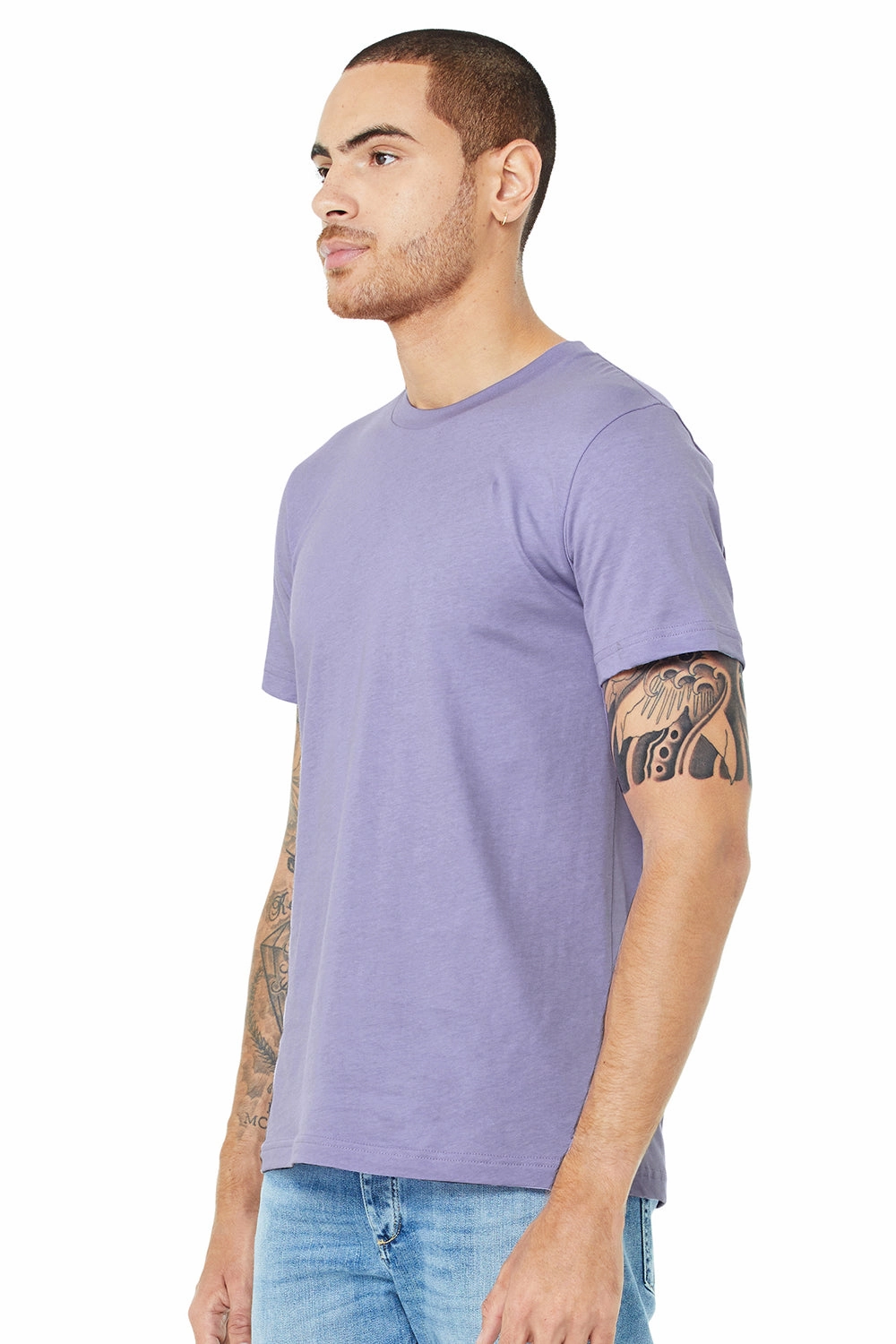 Bella   Canvas Mens Jersey Short Sleeve Crewneck T-Shirt - Dark Lavender Purple