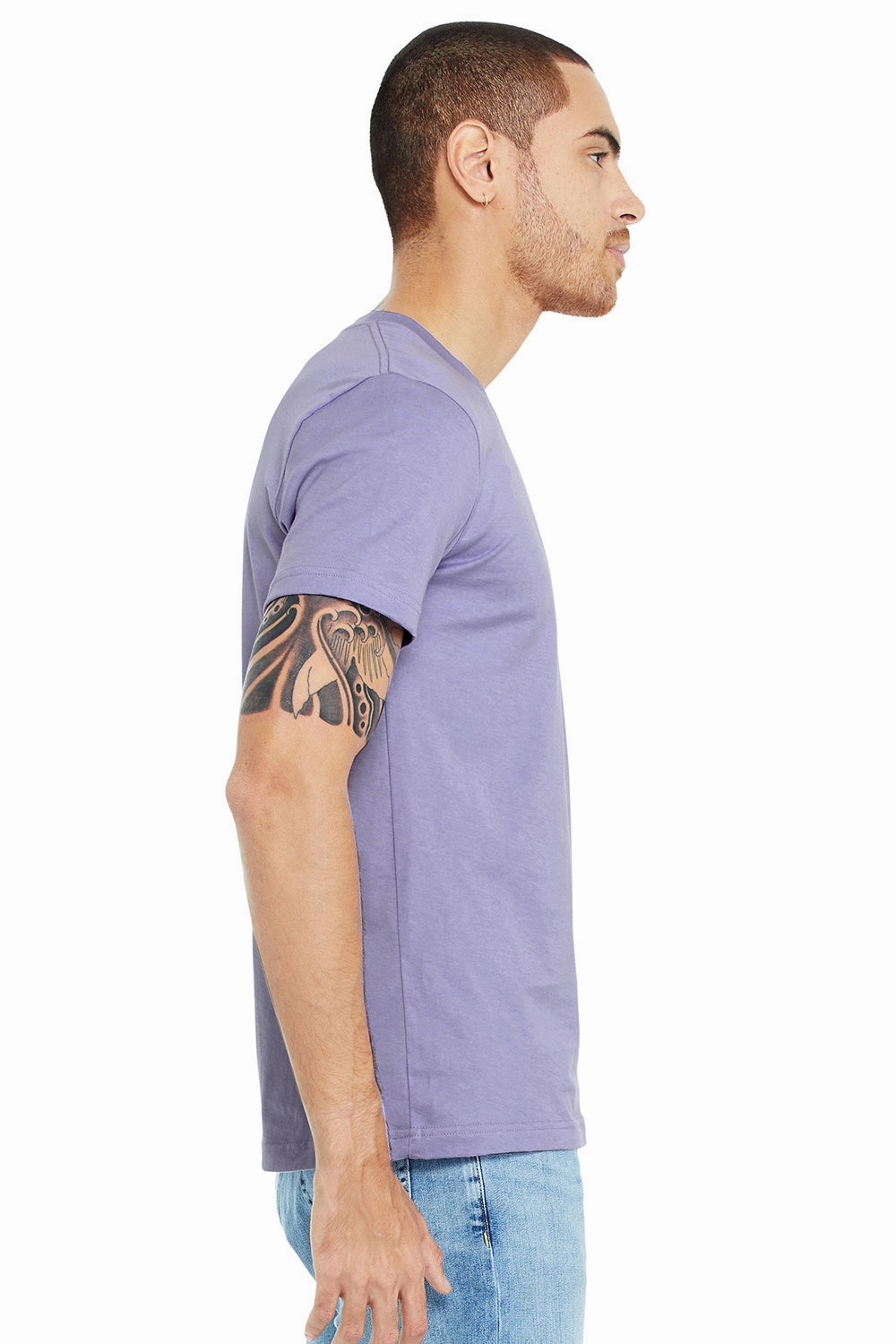 Bella   Canvas Mens Jersey Short Sleeve Crewneck T-Shirt - Dark Lavender Purple