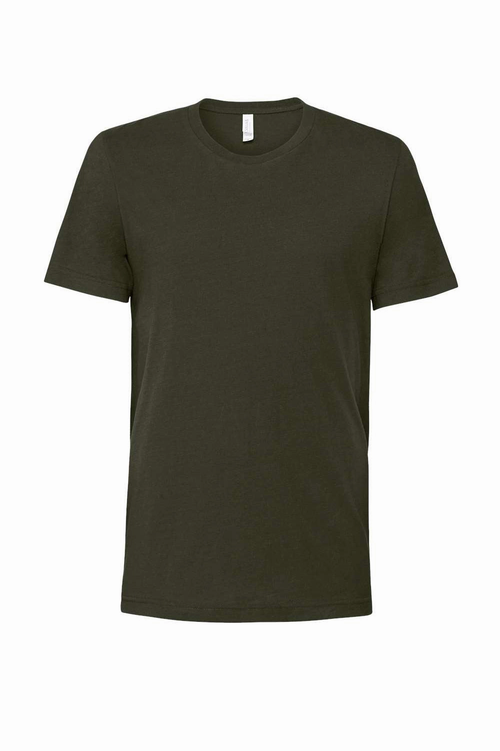 Bella   Canvas Mens Jersey Short Sleeve Crewneck T-Shirt - Dark Olive Green