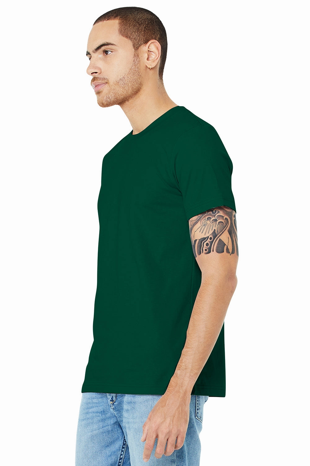 Bella   Canvas Mens Jersey Short Sleeve Crewneck T-Shirt - Evergreen