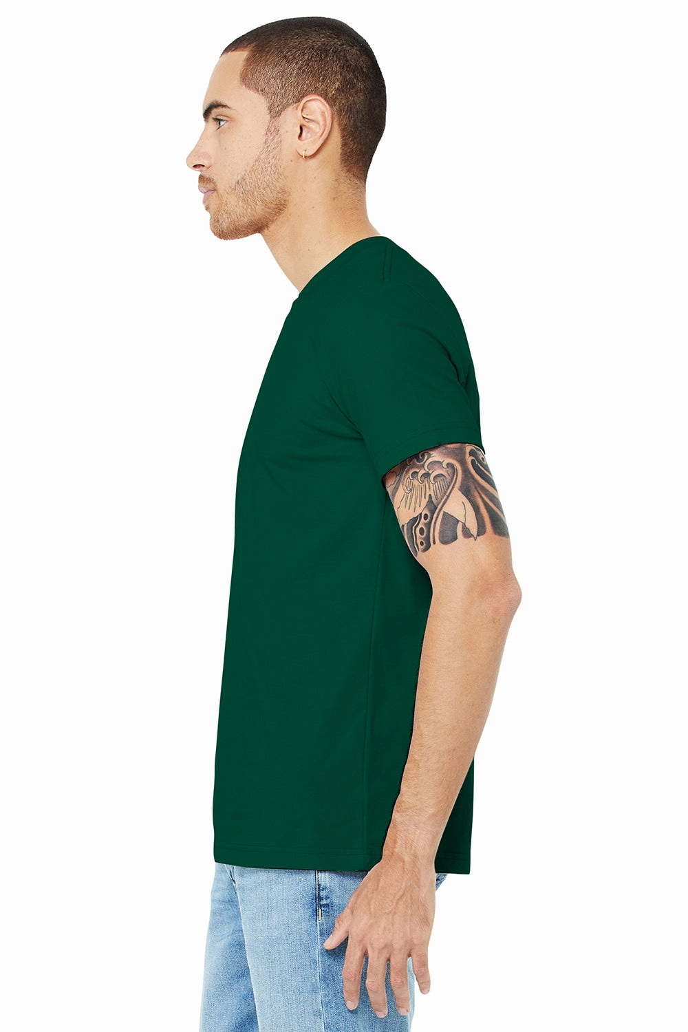 Bella   Canvas Mens Jersey Short Sleeve Crewneck T-Shirt - Evergreen