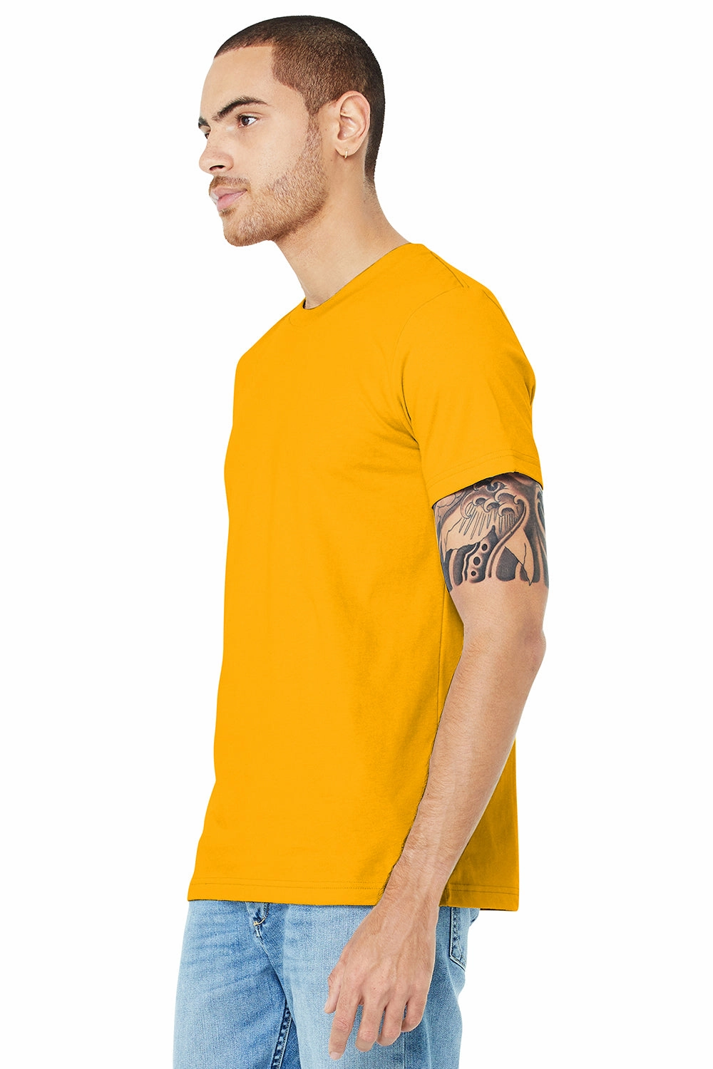 Bella   Canvas Mens Jersey Short Sleeve Crewneck T-Shirt - Gold