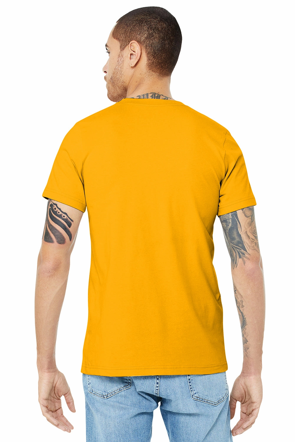 Bella   Canvas Mens Jersey Short Sleeve Crewneck T-Shirt - Gold
