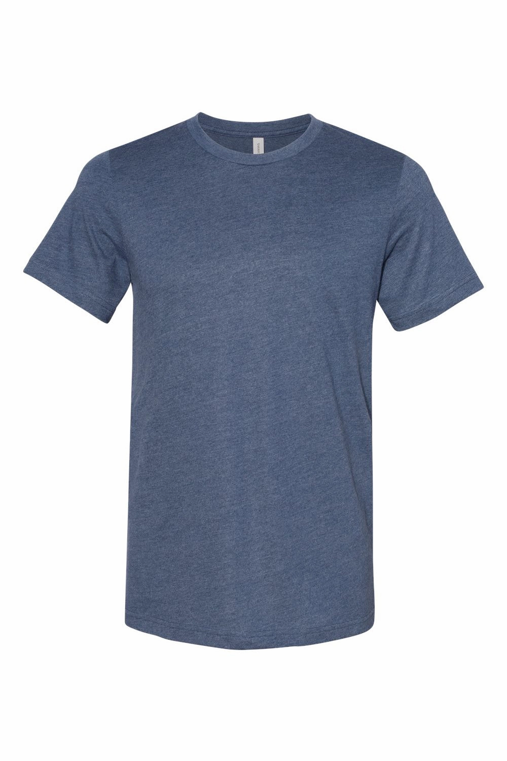 Bella   Canvas Mens Jersey Short Sleeve Crewneck T-Shirt - Heather Navy Blue - Closeout
