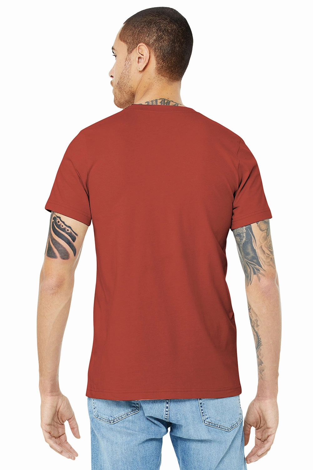 Bella   Canvas Mens Jersey Short Sleeve Crewneck T-Shirt - Rust Red