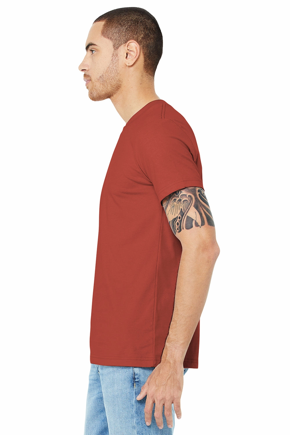 Bella   Canvas Mens Jersey Short Sleeve Crewneck T-Shirt - Rust Red