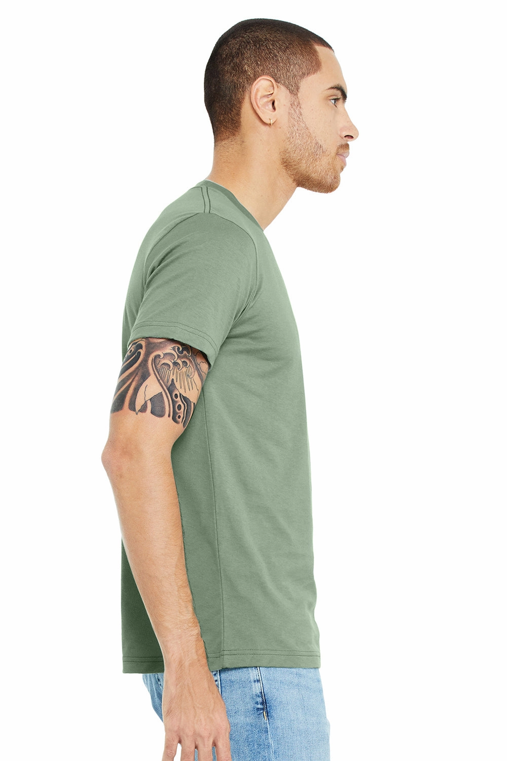 Bella   Canvas Mens Jersey Short Sleeve Crewneck T-Shirt - Sage Green