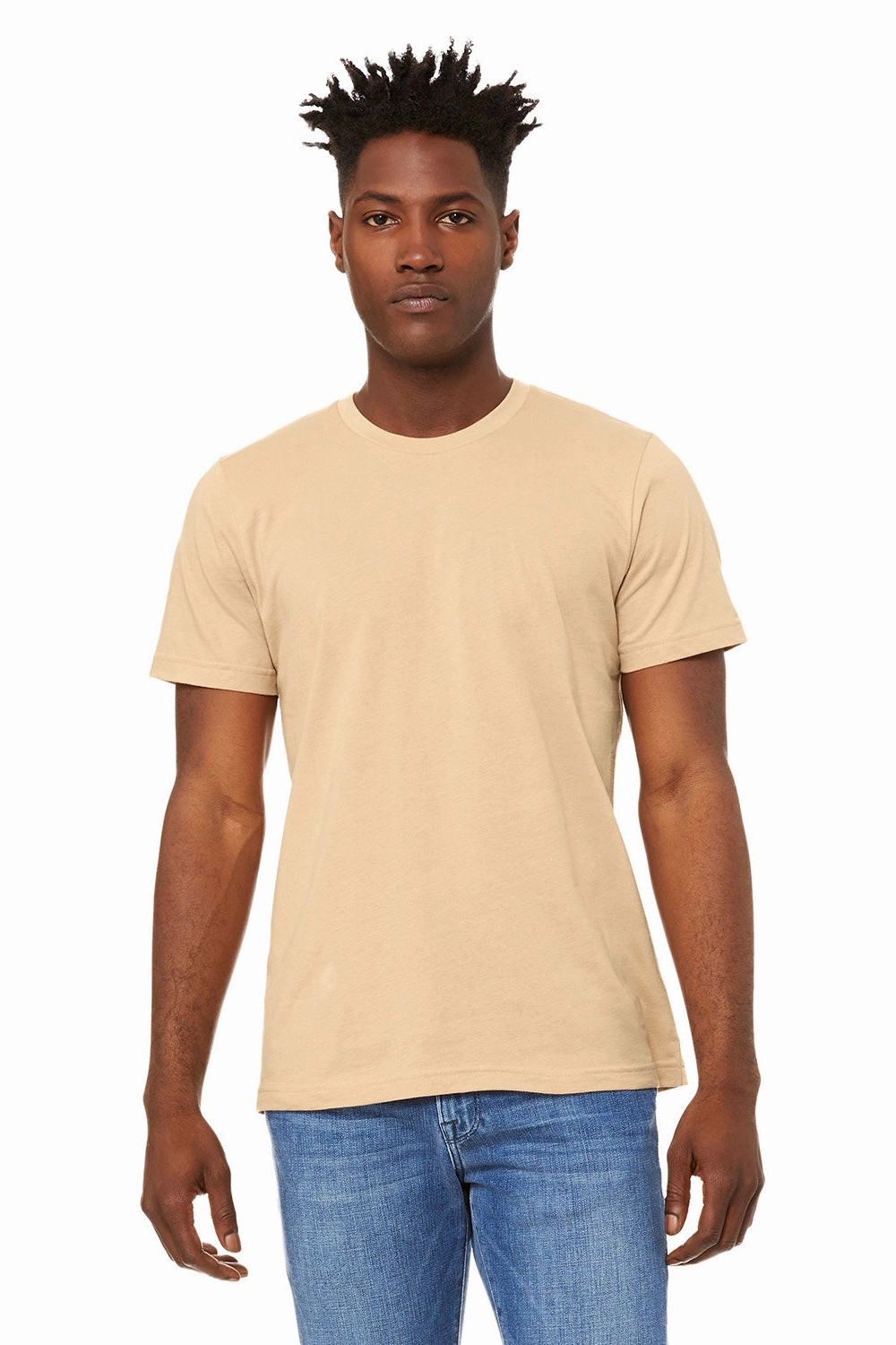 Bella   Canvas Mens Jersey Short Sleeve Crewneck T-Shirt - Sand Dune