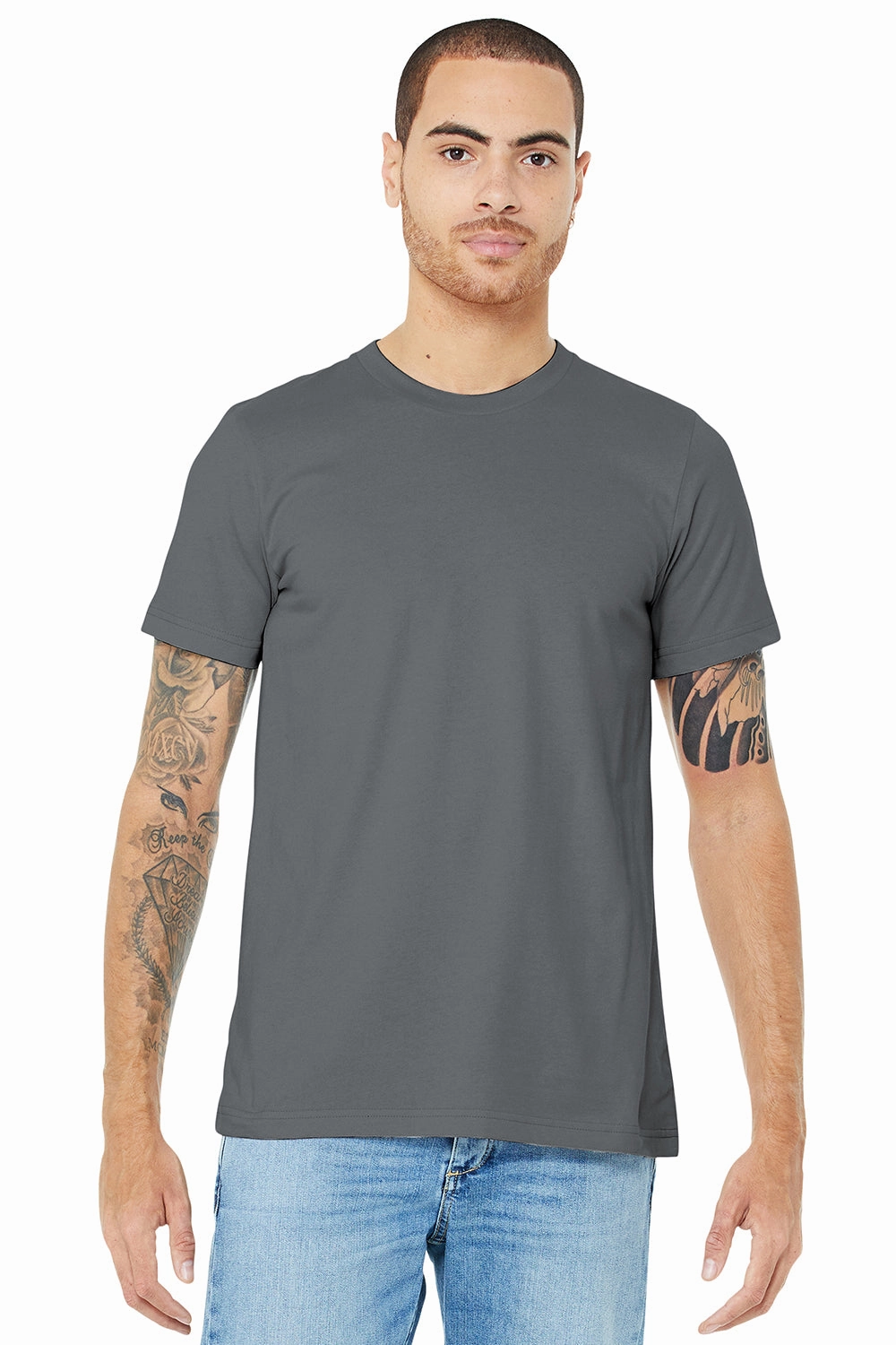 Bella   Canvas Mens Jersey Short Sleeve Crewneck T-Shirt - Storm Grey