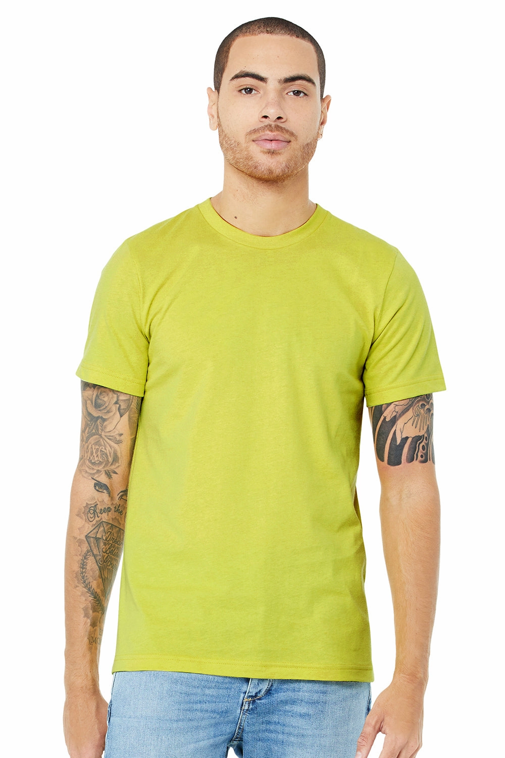 Bella   Canvas Mens Jersey Short Sleeve Crewneck T-Shirt - Strobe Green