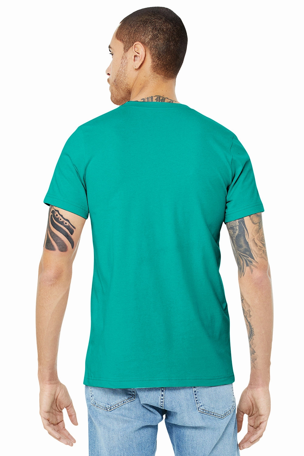 Bella   Canvas Mens Jersey Short Sleeve Crewneck T-Shirt - Teal Green