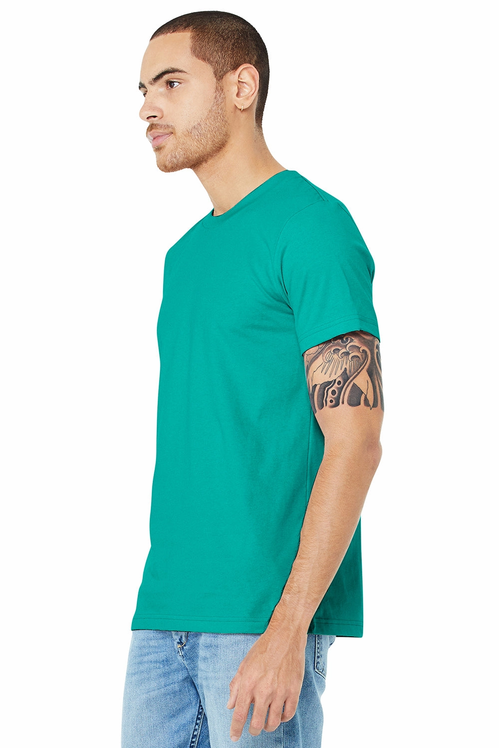 Bella   Canvas Mens Jersey Short Sleeve Crewneck T-Shirt - Teal Green